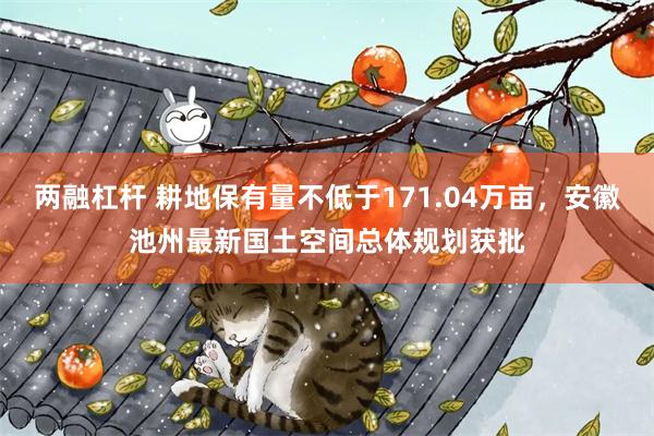 两融杠杆 耕地保有量不低于171.04万亩，安徽池州最新国土空间总体规划获批