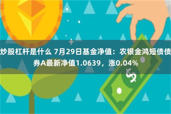 炒股杠杆是什么 7月29日基金净值：农银金鸿短债债券A最新净值1.0639，涨0.04%