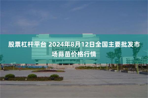 股票杠杆平台 2024年8月12日全国主要批发市场蒜苗价格行情