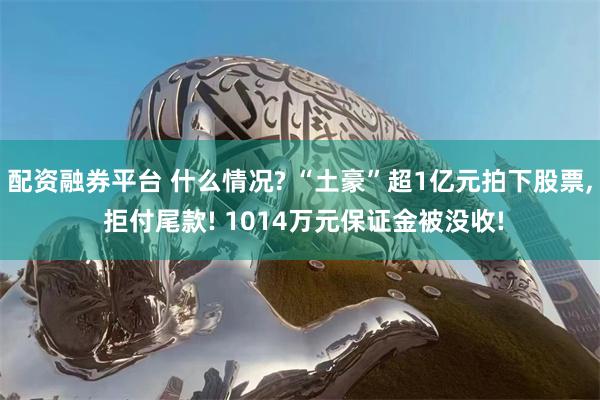 配资融券平台 什么情况? “土豪”超1亿元拍下股票, 拒付尾款! 1014万元保证金被没收!